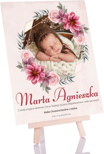 Pamiątkowa EKO ♻ statuetka A5 z okazji Chrztu Św. - prezent CHRZEST