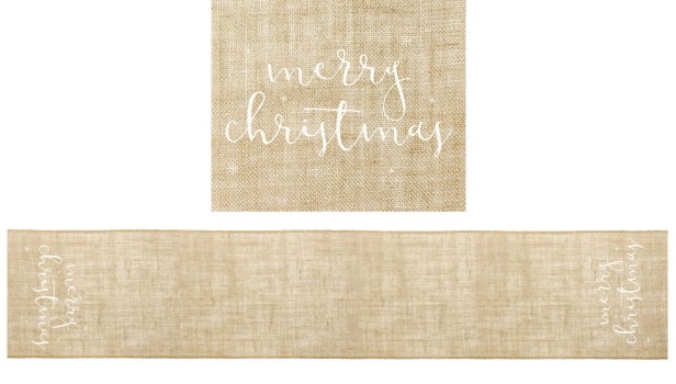 Bieżnik jutowy Merry Christmas - dekoracja świąteczna 50x250cm