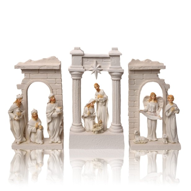 Szopka bożonarodzeniowa - świecąca - Bianco