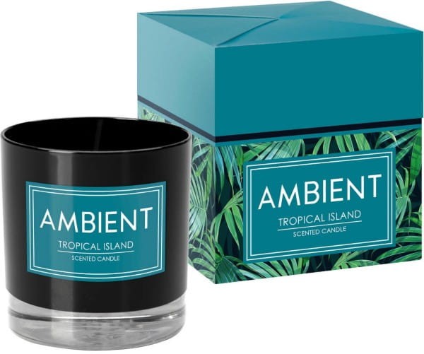 Świeca zapachowa AMBIENT Tropical Island – egzotyczna podróż w zapachu cytrusów i owoców tropikalnych