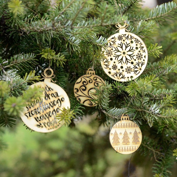 Bombka drewniana EKO♻ ozdoba choinkowa