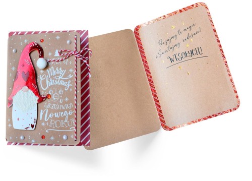 Karnet kartka z życzeniami WESOŁYCH