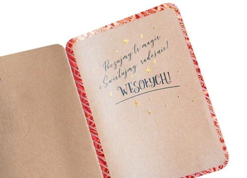 Karnet kartka z życzeniami WESOŁYCH ŚWIAT życzenia