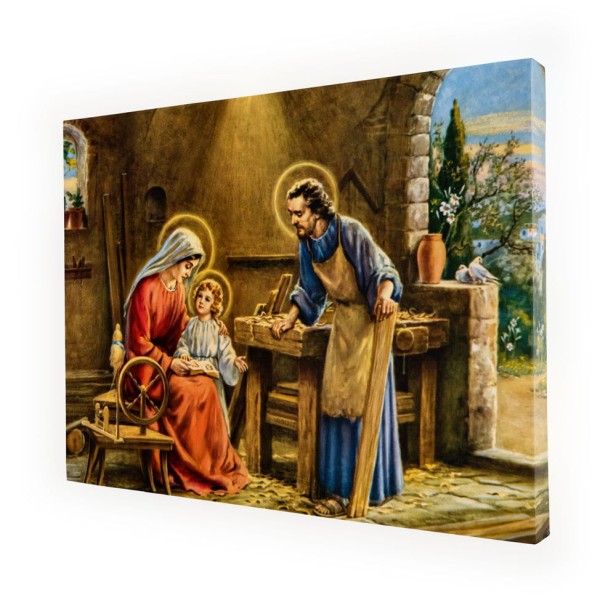 Obraz na płótnie Święta Rodzina – sacrum domu chrześcijańskiego | Linia SACRA CANVAS, 40×30 cm