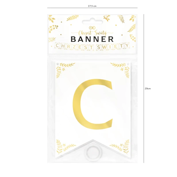 Banner Chrzest Święty 160 cm- kolekcja ZŁOTA