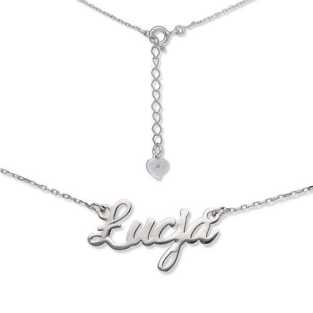 Łucja Naszyjnik srebrny AG CELEBRYTKA z imieniem
