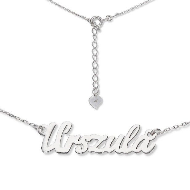 Urszula Naszyjnik srebrny AG CELEBRYTKA z imieniem