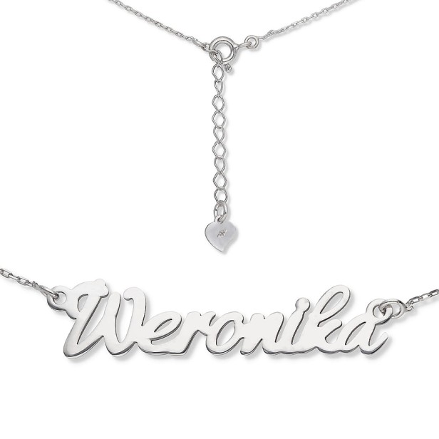 Weronika Naszyjnik srebrny AG CELEBRYTKA z imieniem