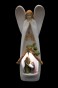 Szopka bożonarodzeniowa - Święta Rodzina - Anioł - świecąca -18cm