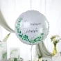 Balon foliowy „Komunia Święta Eukaliptus Srebrny” – 45 cm