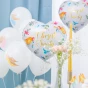 Balon foliowy „Chrzest Święty – Anioły” serce – 45 cm