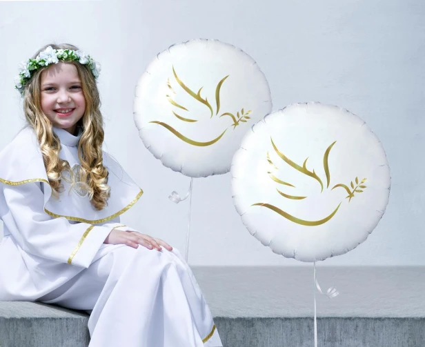 Balon Gołąbek z listkami – prezentacja wzoru 45 cm