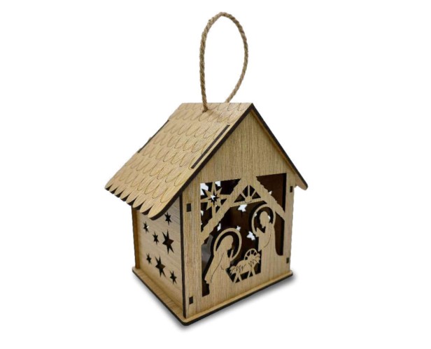 Lampion adwentowy - EKO - drewniany