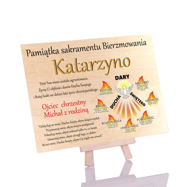 Pamiątkowa EKO ♻ statuetka z okazji BIERZMOWANIA - prezent, upominek, pamiątka