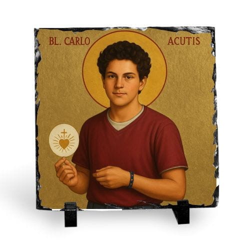 Błogosławiony Karol Acutis - Obrazek Religijny na granicie