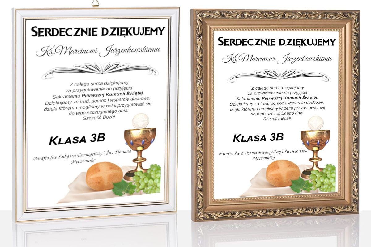 Podziękowania komunijne - wyraź wdzięczność