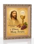 VINTAGE RAMA Obraz pamiątkowy na Komunię – Jezus Chrystus Dobry Pasterz, druk na szkle | Linia DOTYK SACRUM™