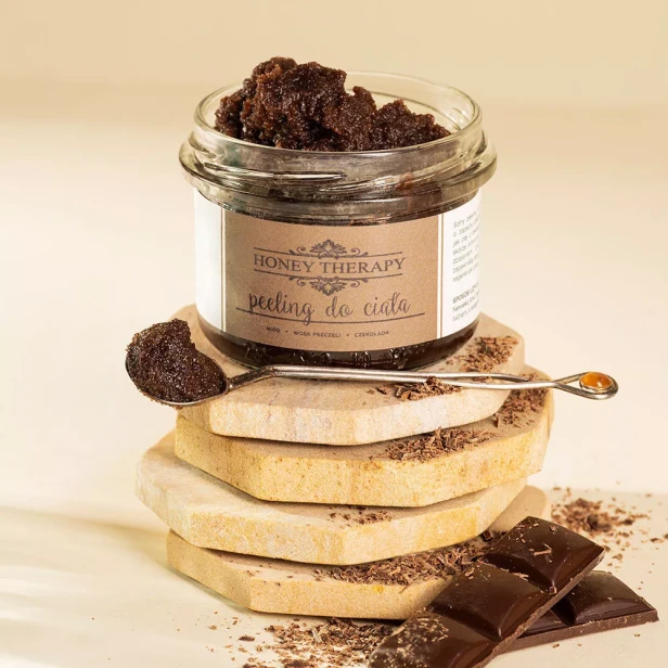 aranzacja Peeling do Ciała: Miód, Wosk, Czekolada 250g PERŁA RYNKU