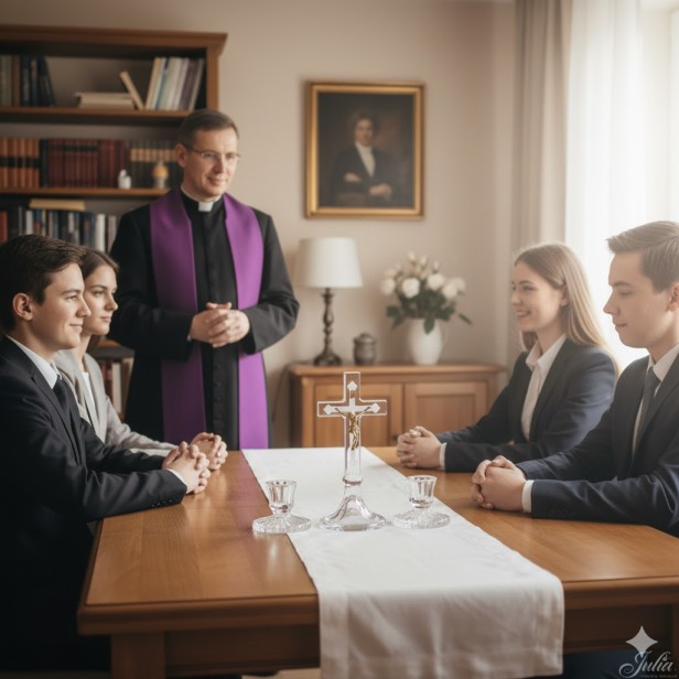 Komplet kolędowy klasyczny – elegancki zestaw z krzyżem i świecznikami