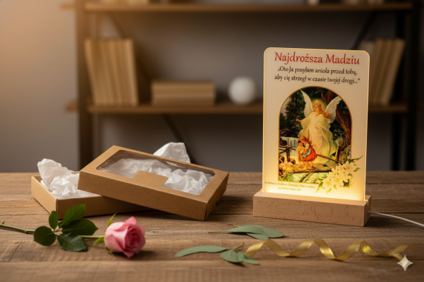 Upominki dziecięce na Chrzest Święty – lampki, pozytywki i personalizowane prezenty – e-swiece.pl