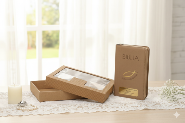 Biblia z kolorową wkładką i grawerem