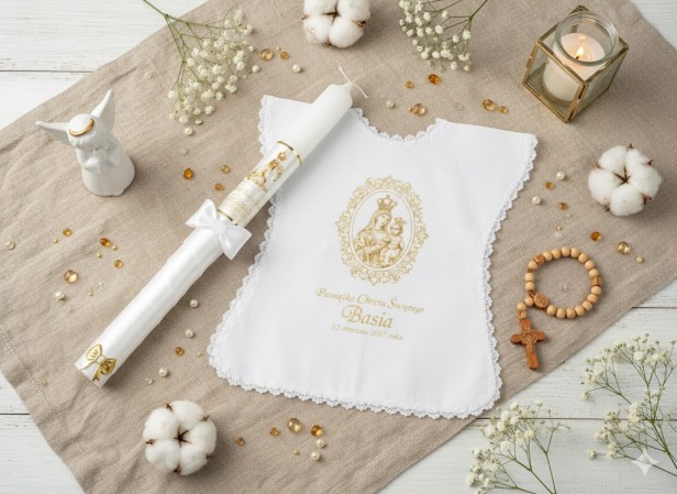 aranżacja Świeca i Szatka JUBILEUSZOWA – Światło Pamięci: MB Fatimska