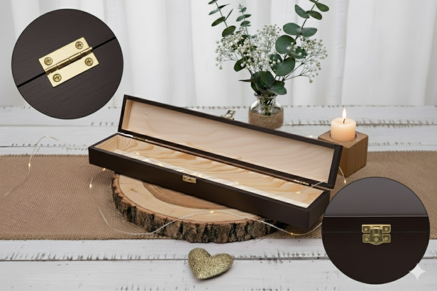 szczegóły produktu -pudełko drewniane kasztan wenge