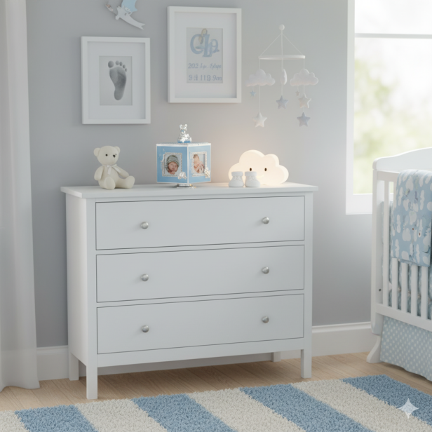 pokój dziecięcy aranżacja Pozytywka obrotowa na zdjęcia - Pamiątka Prezent SZKATUŁKA BŁĘKIT