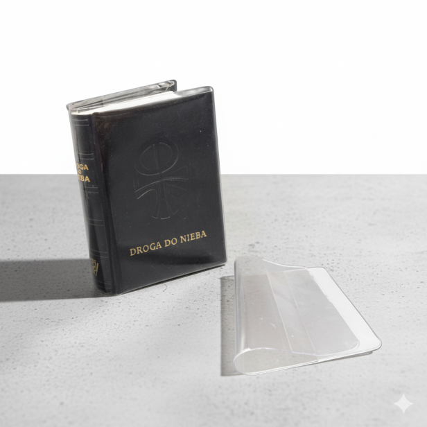 aranżacja minimalistyczna Modlitewnik Droga do Nieba CZARNY w zestawie z okładką – klasyka i trwałość