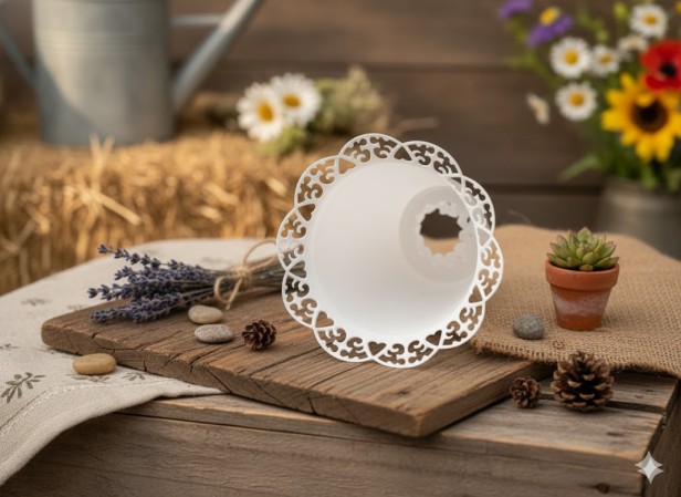 Okapnik Tulipan Ażurowy – osłonka na gromnice