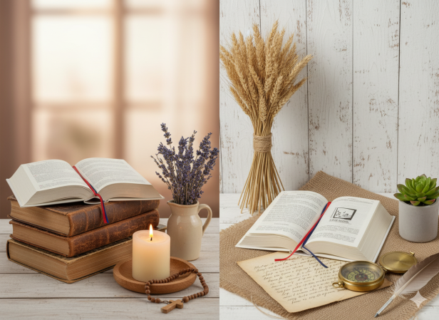 Podgląd wnętrza  - Droga do Nieba – Skarbczyk Modlitewnik – Ekoskóra z zapięciem magnetycznym, biały