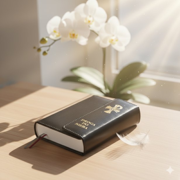 w aranzacji Droga do Nieba – Skarbczyk Modlitewnik z ekoskóry z magnetycznym zapięciem – czarny
