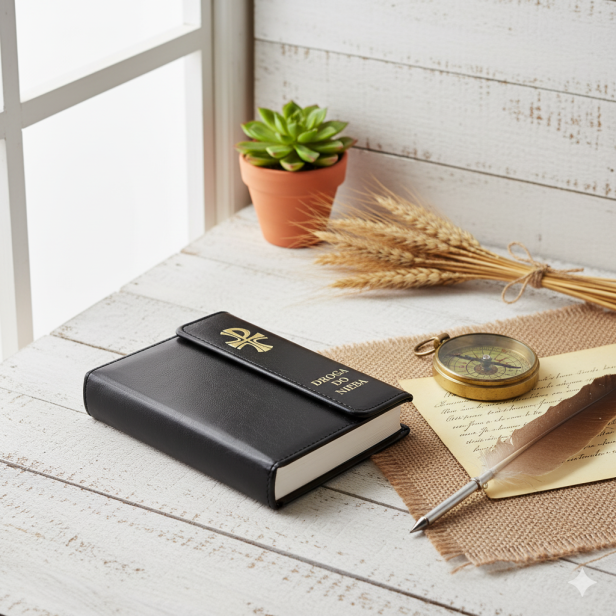 Droga do Nieba – Skarbczyk Modlitewnik z ekoskóry z magnetycznym zapięciem – czarny w aranżacji