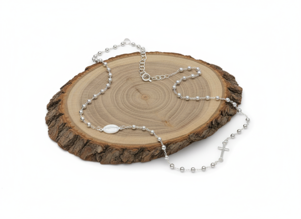 Różaniec srebrny KORONKA – Cudowny Medalik pr. 925 – 6,0 g