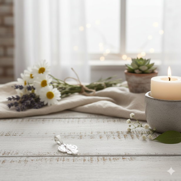 Medalik srebrny, AG925 - Medalik srebrny - Matki Bożej Niepokalanej Cudowny Medalik - 1,0g