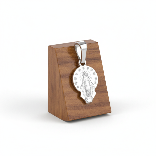 Medalik srebrny, AG925 - Medalik srebrny - Matki Bożej Niepokalanej Cudowny Medalik - 1,0g