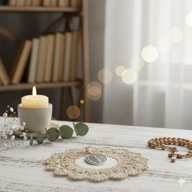 Medalik srebrny – Matka Boska Różańcowa pr. 925 (1,6 g)