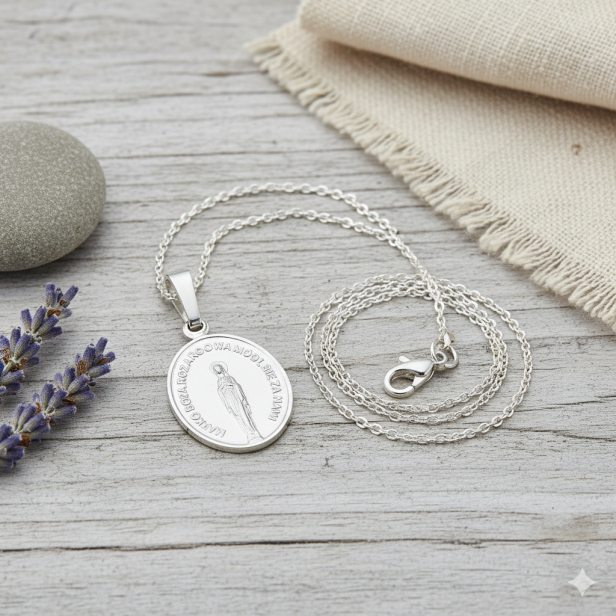 Medalik srebrny – Matka Boska Różańcowa pr. 925 (1,6 g)