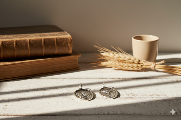 Medalik srebrny, AG925 - Św. Rodzina i Duch Święty 2,5 g