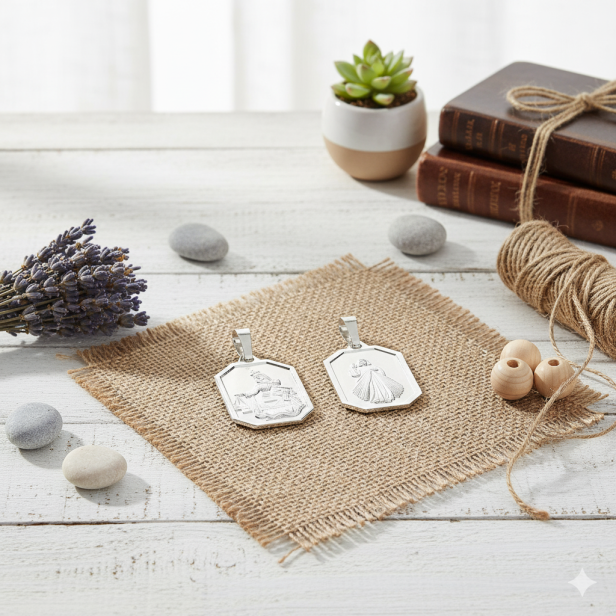 Medalik srebrny – Matka Boża Szkaplerzna i Jezu Ufam Tobie 2,3 g