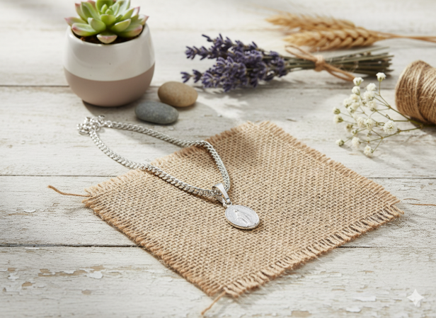 Cudowny Medalik srebrny z łańcuszkiem – Matka Boska Niepokalana pr. 925