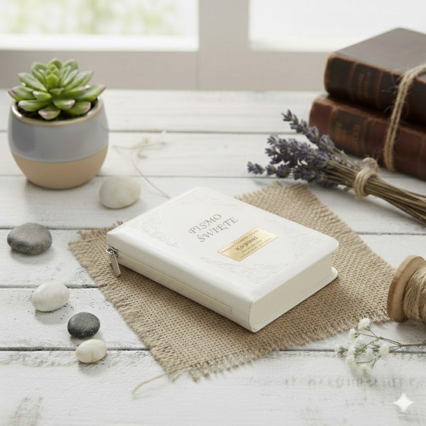 Pismo Święte z grawerem – wydanie oazowe Stary i Nowy Testament z paginatorami