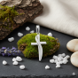 Srebrny krzyżyk CROSS z łańcuszkiem Pancerka pr. 925 – Personalizowana pamiątka wiary i siły ducha