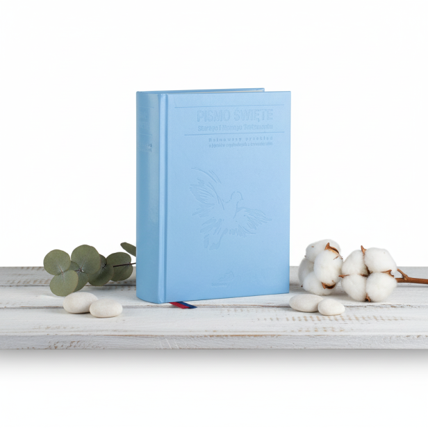 Pismo Święte Starego i Nowego Testamentu – mały format, twarda oprawa błękitna, Biblia Paulistów