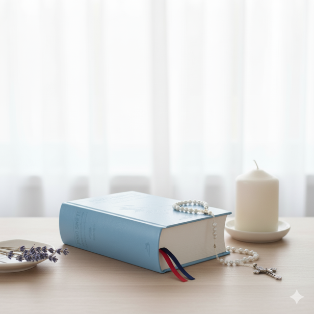 Pismo Święte Starego i Nowego Testamentu – mały format, twarda oprawa błękitna, Biblia Paulistów