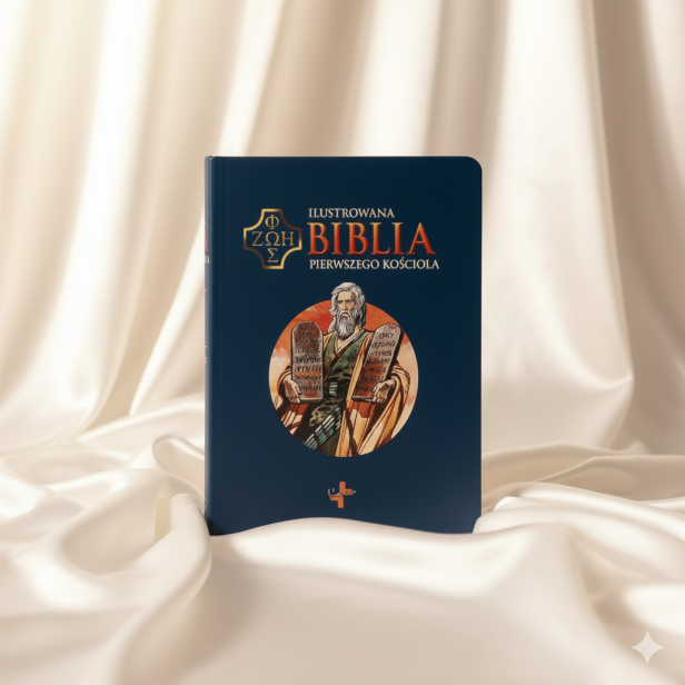 Ilustrowana Biblia Pierwszego Kościoła – oprawa granatowa ze złoceniami, Prymasowska Seria Biblijna