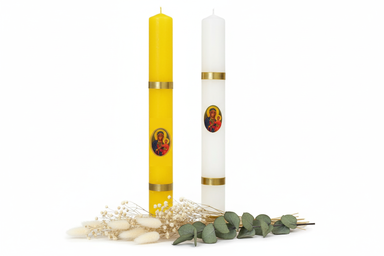 Gromnice z wizerunkiem Matki Bożej