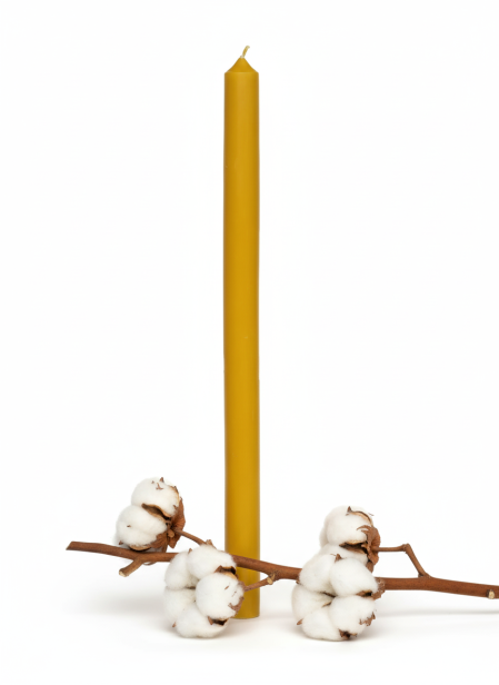 Świeca gromniczna z naturalnego wosku pszczelego, wysokość 35 cm, linia BEE WAX – klasyczna forma i ciepły miodowy kolor