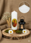BIAŁA Świeca ołtarzowa Matki Bożej Częstochowskiej – biała lub żółta, Ø 50 mm, wys. 16 cm