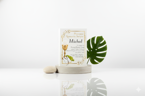 Projekt RETRO - Biblia Tysiąclecia. Format oazowy - oprawa twarda z nadrukiem IHS Komunia